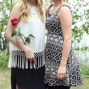 Black and White patterned dress